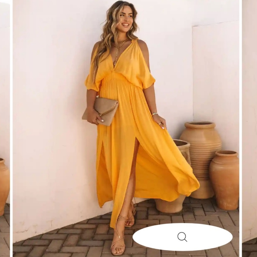 Vici Korrine cold shoulder maxi dress